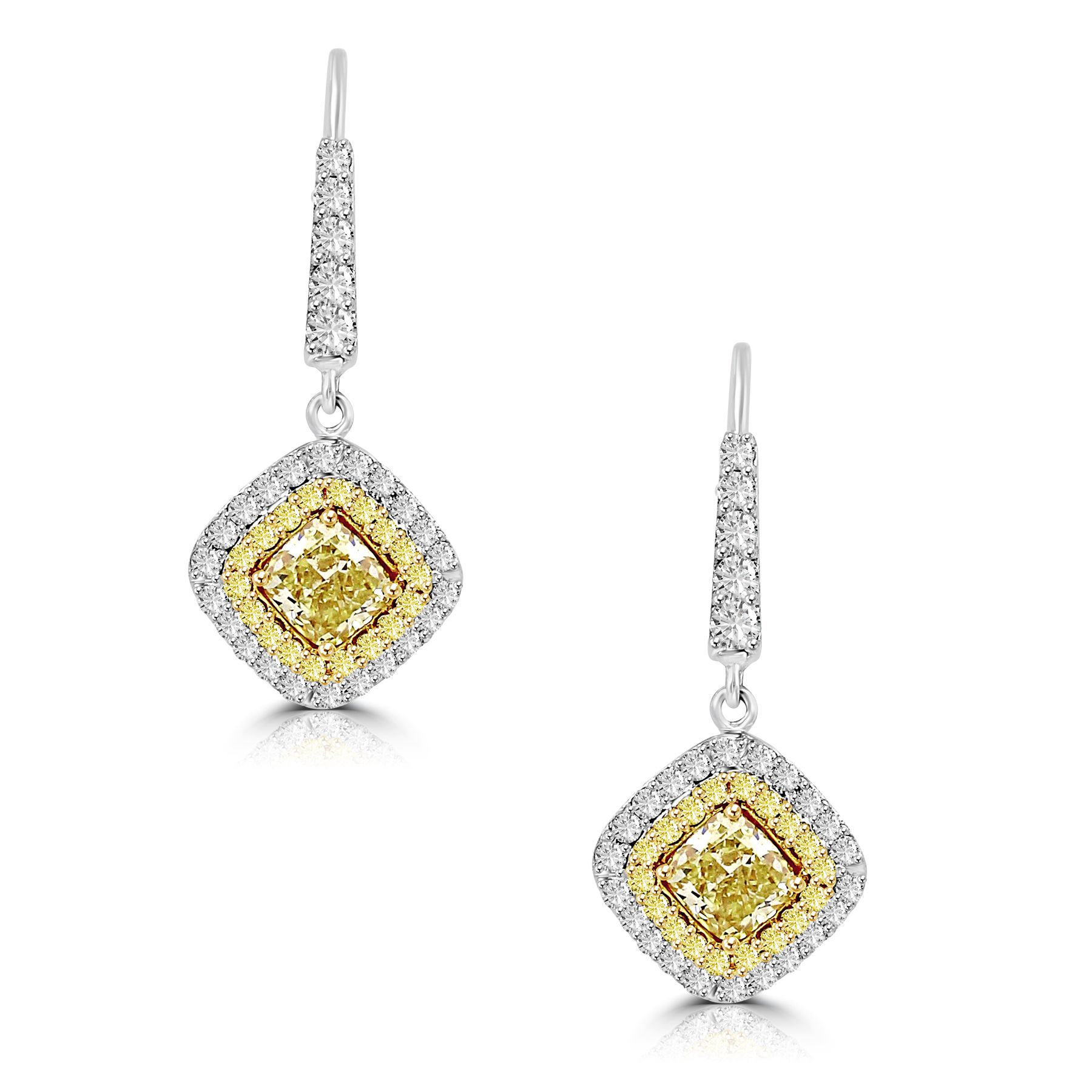 Natural Fancy Color Diamond Earrings Image