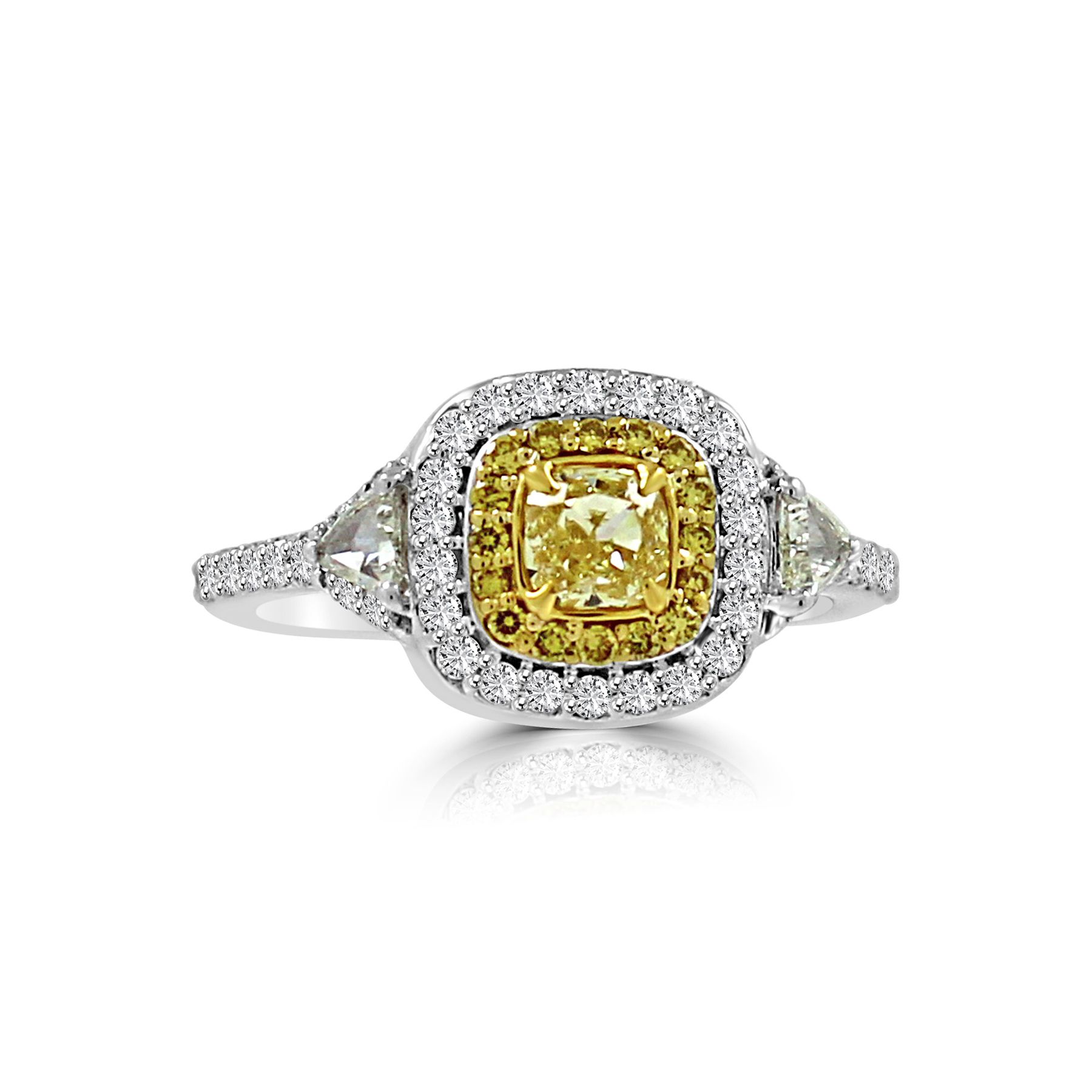 Natural Fancy Yellow Color Diamond Ring